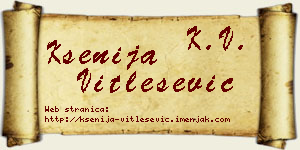 Ksenija Vitlešević vizit kartica